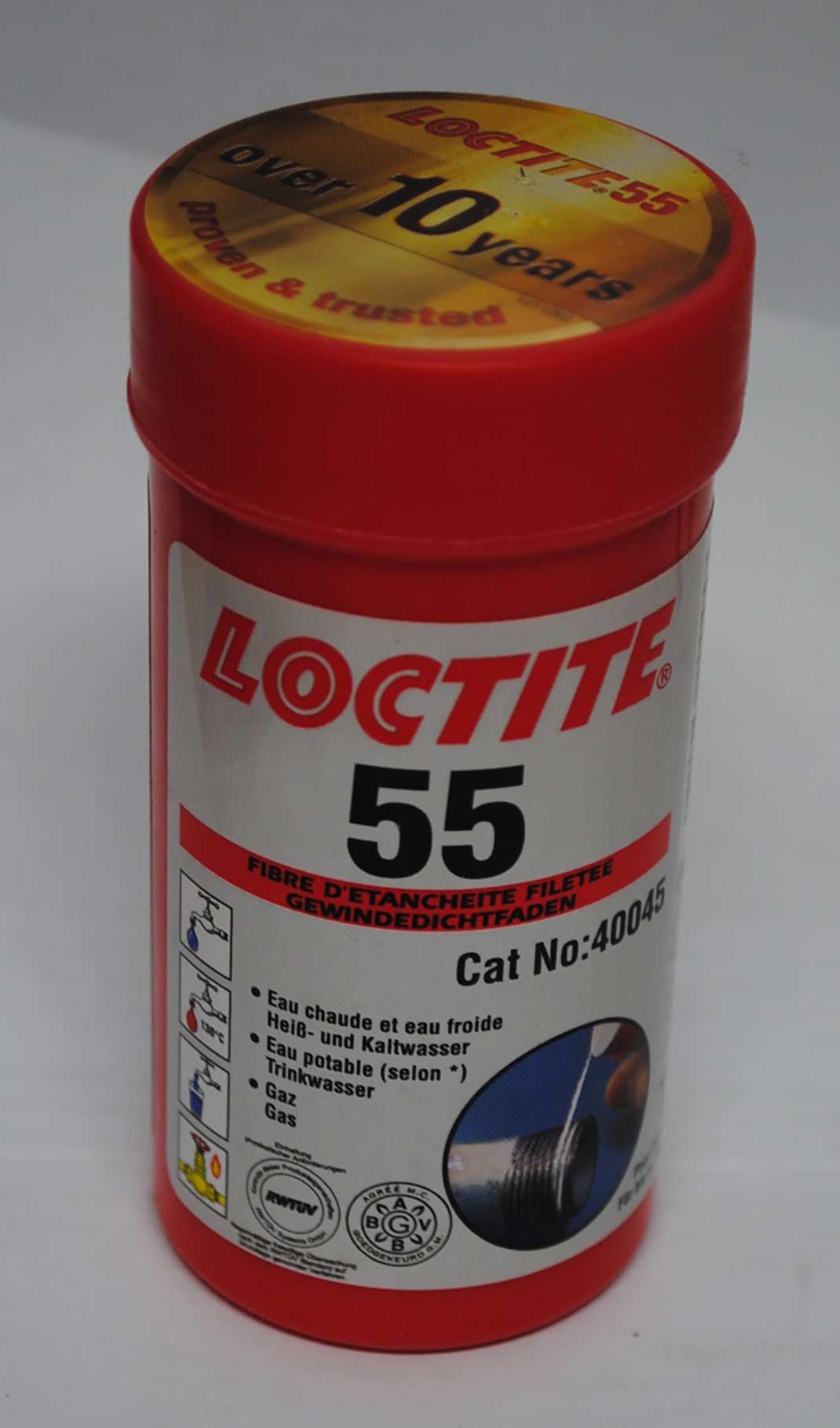 Loctite 55 (Dichtfaden, geeignet für Metall-Kunststoff in Kombination)