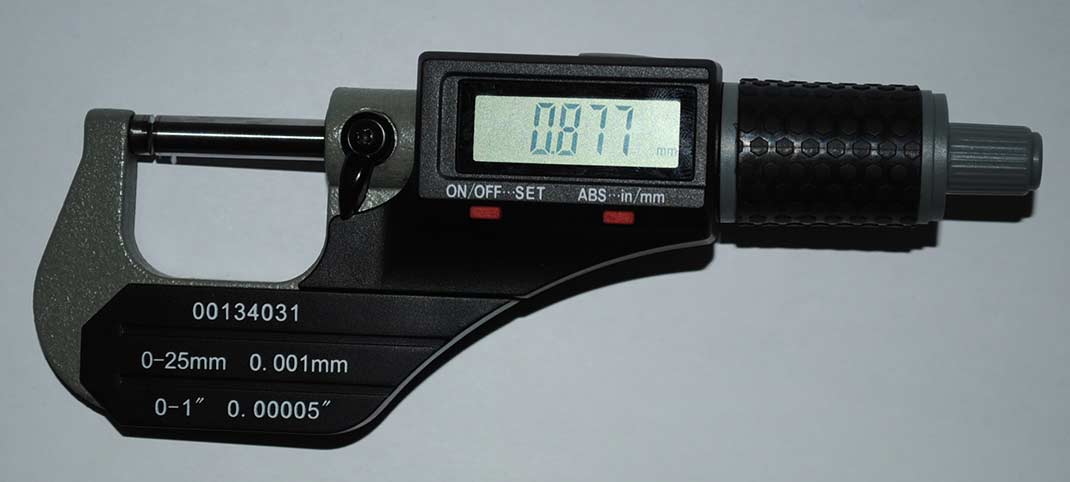 Mikrometer Standard Gage 0-25mm IP54